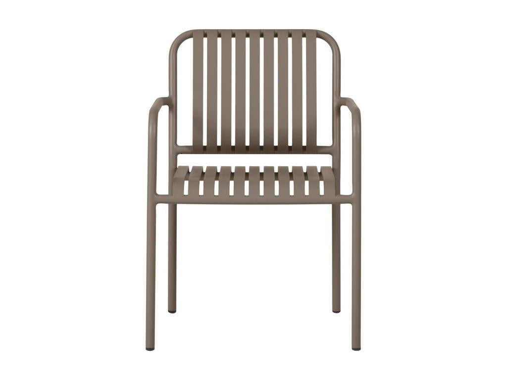 Chaise de jardin Calmetop empilable décor noyer. 52105AITQ