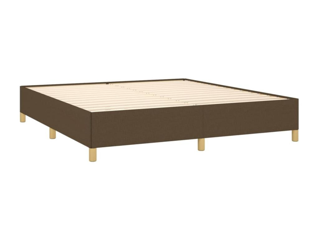 Lit à sommier tapissier avec matelas Marron foncé 160x200 cm 41690UXKA