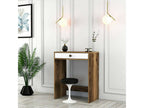 Console Artvivrestore Table polyvalente Armoire de rangement Bureau du couloir 70x85 h40 cm Noyer et Blanc 05140GKGE