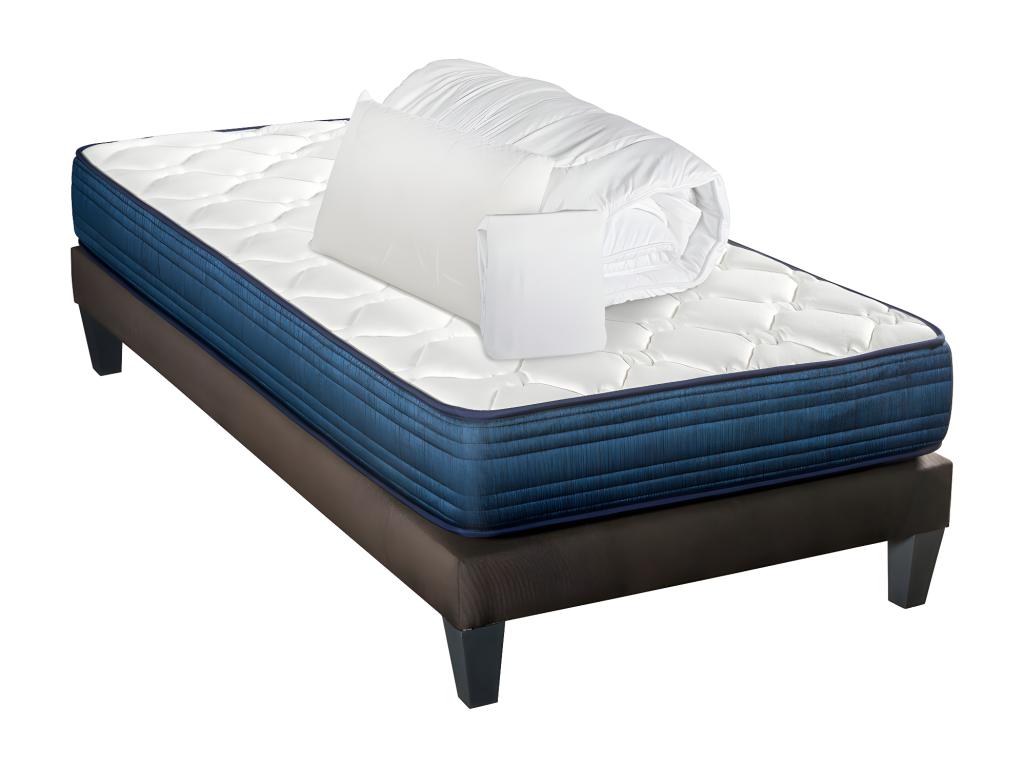 Nidchicshop LITERIE - Pack Prêt à dormir Nidchicshop 140x200 cm - Matelas Mémoire de forme Sommier Accessoires 50731IPPI