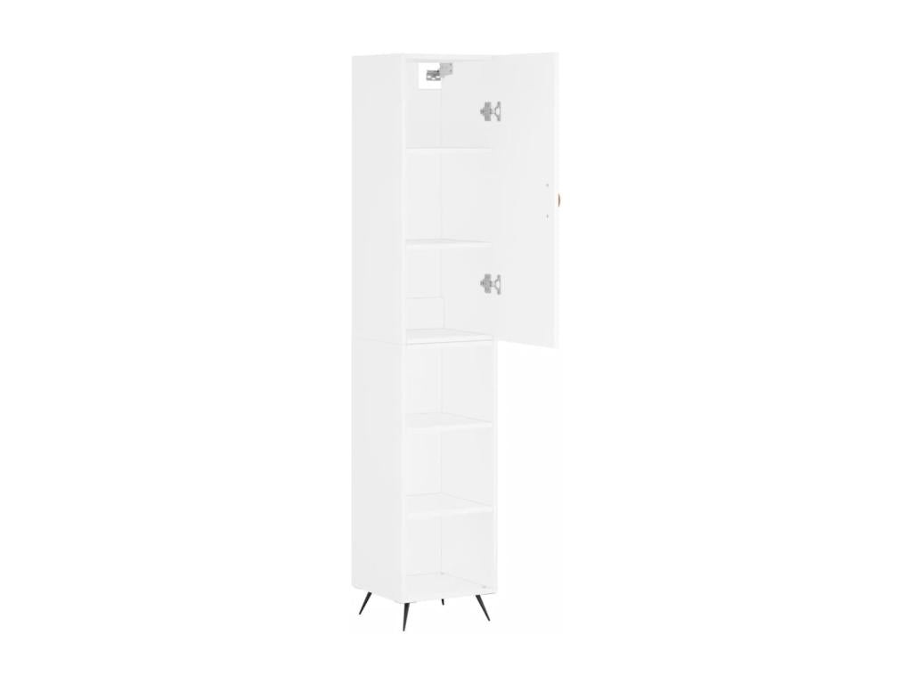 Buffet haut Blanc 34,5x34x180 cm Bois d'ingénierie 66051ZNOJ