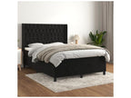 Sommier à Artvivrestore de lit avec matelas Noir 140x190 Velours 85696ZYTW