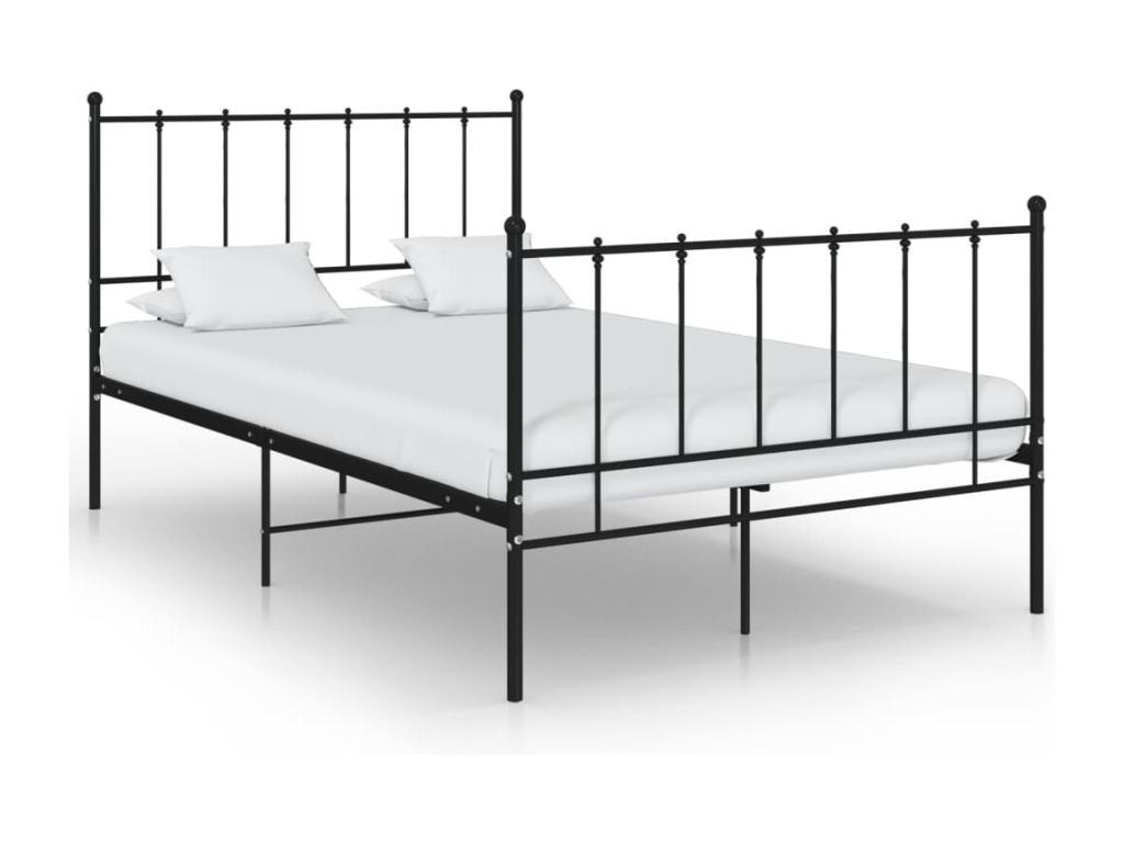 Cadre de lit Noir Métal 120x200 cm 97236LHUD