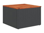 Salon de jardin 7 pcs avec coussins noir résine tressée 39910DPRS