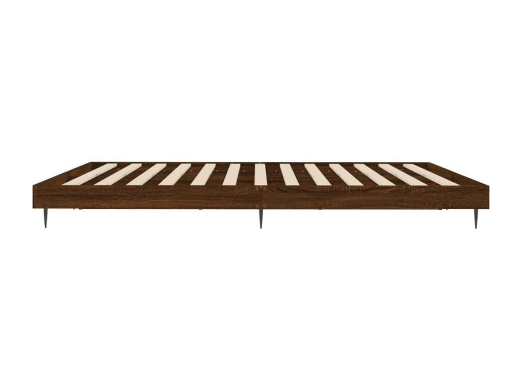 Cadre de lit sans matelas chêne marron 150x200 cm 02545XPZM