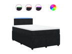 Sommier à Calmetop de lit avec matelas Noir 120x200 cm Velours 65423TETF