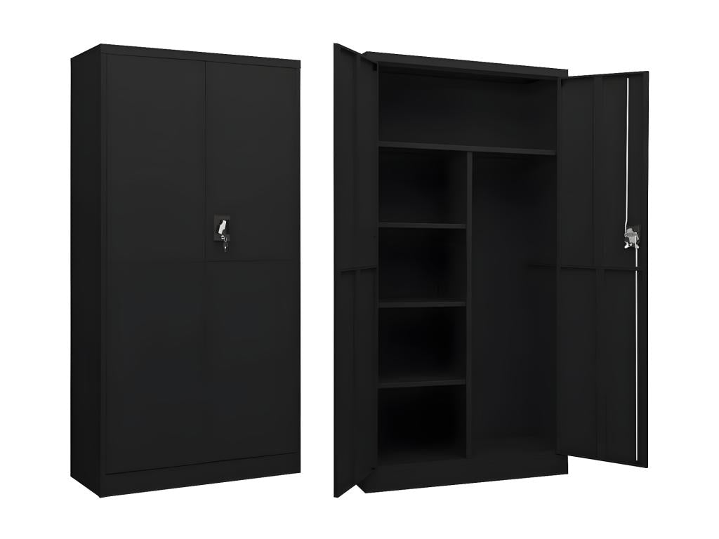 Armoire à casiers Noir 90x40x180 cm Acier 14054DANE