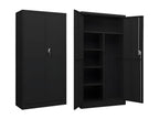 Armoire à casiers Noir 90x40x180 cm Acier 14054DANE