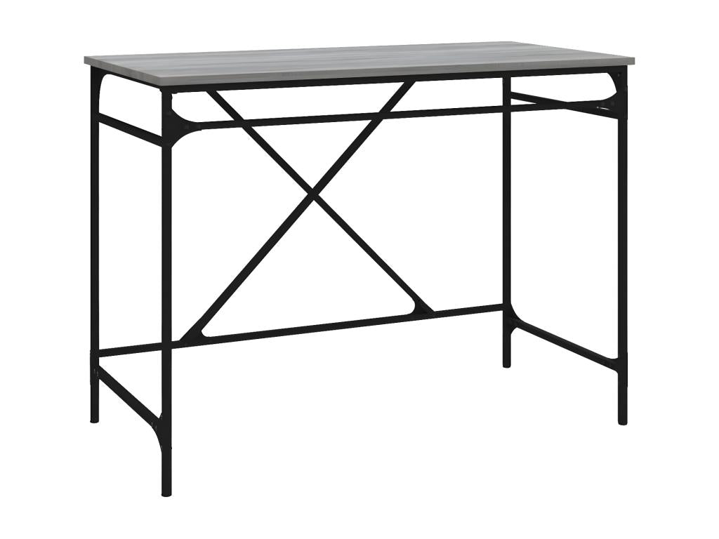 Bureau Calmetop gris 100x50x75 cm bois d'ingénierie et fer 50378URFP