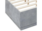 Cadre de lit gris béton 120x190 cm bois d'ingénierie 69011HGOK