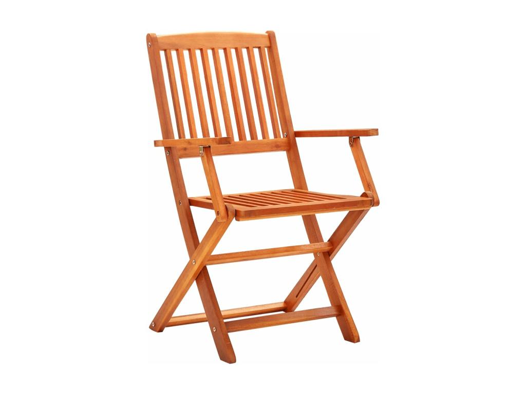 Chaises de jardin pliables lot de 6 Bois d'eucalyptus massif 98567JATJ