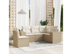 Salon de jardin avec coussins 5 pcs beige résine tressée 78170OOAG