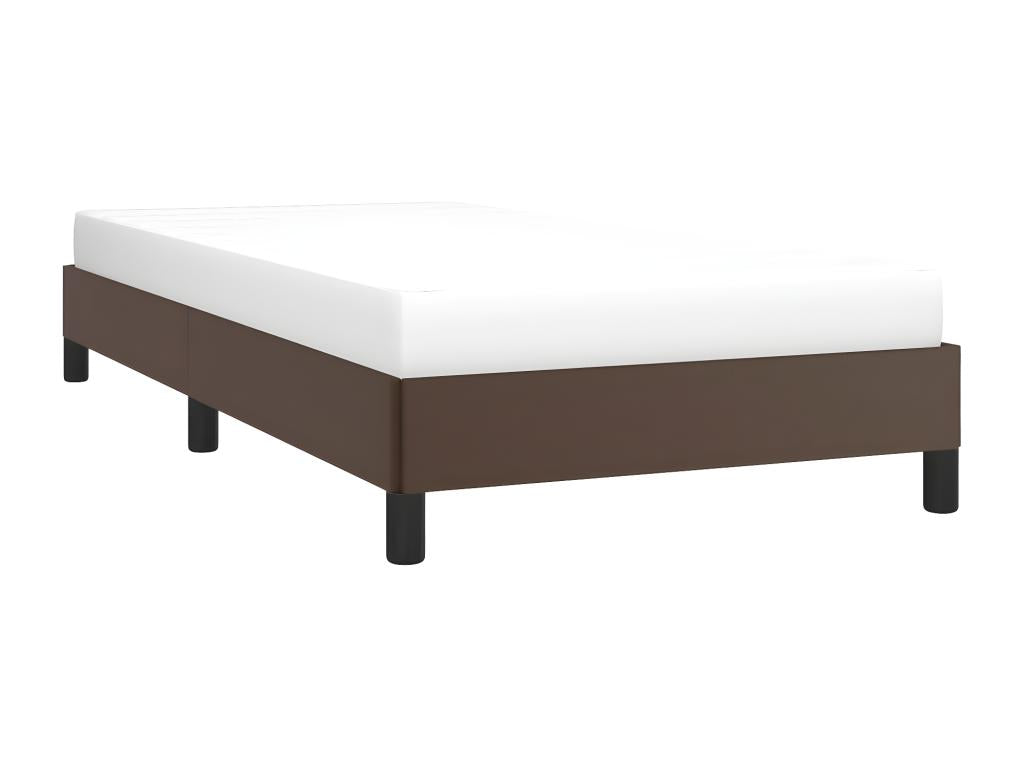 Cadre de lit sans matelas marron 100x200 cm similicuir 49351ZSVO