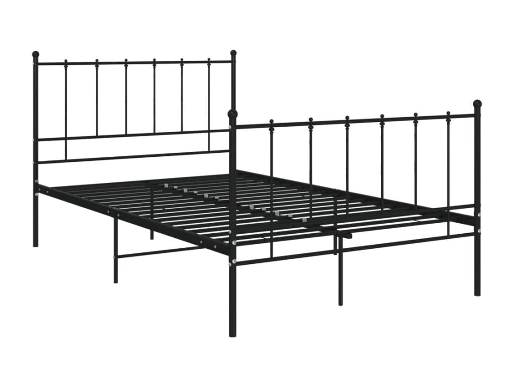 Cadre de lit Noir Métal 120x200 cm 97236LHUD