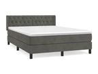 Sommier à Artvivrestore de lit et matelas Gris foncé 140x200 Velours 32282ZVXU