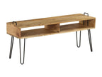Meuble télé tv bois marron 110x35x45 cm 2502133 68486ZRXM