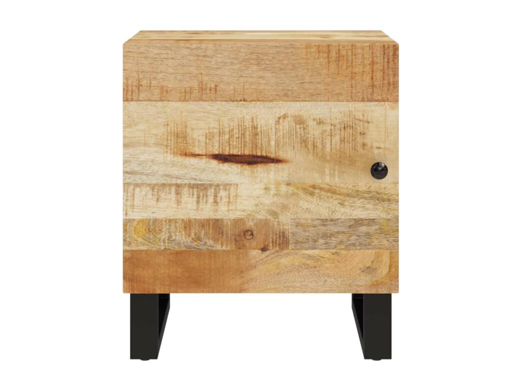 Tables de chevet 2 pcs 40x33x46 cm Bois de manguier solide 98811QLMQ