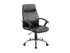 Chaise de bureau Calmetop Chaise de direction avec accoudoirs Chaise de bureau ergonomique Noir 60x59h100/110 cm 19124JGOR