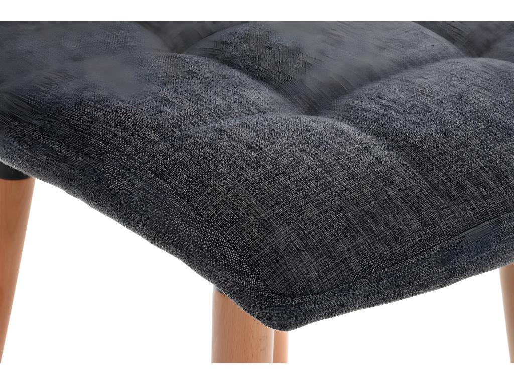 Tabourets de bar - Tissu / Bois - Gris clair - Calmetop 58493SVVD