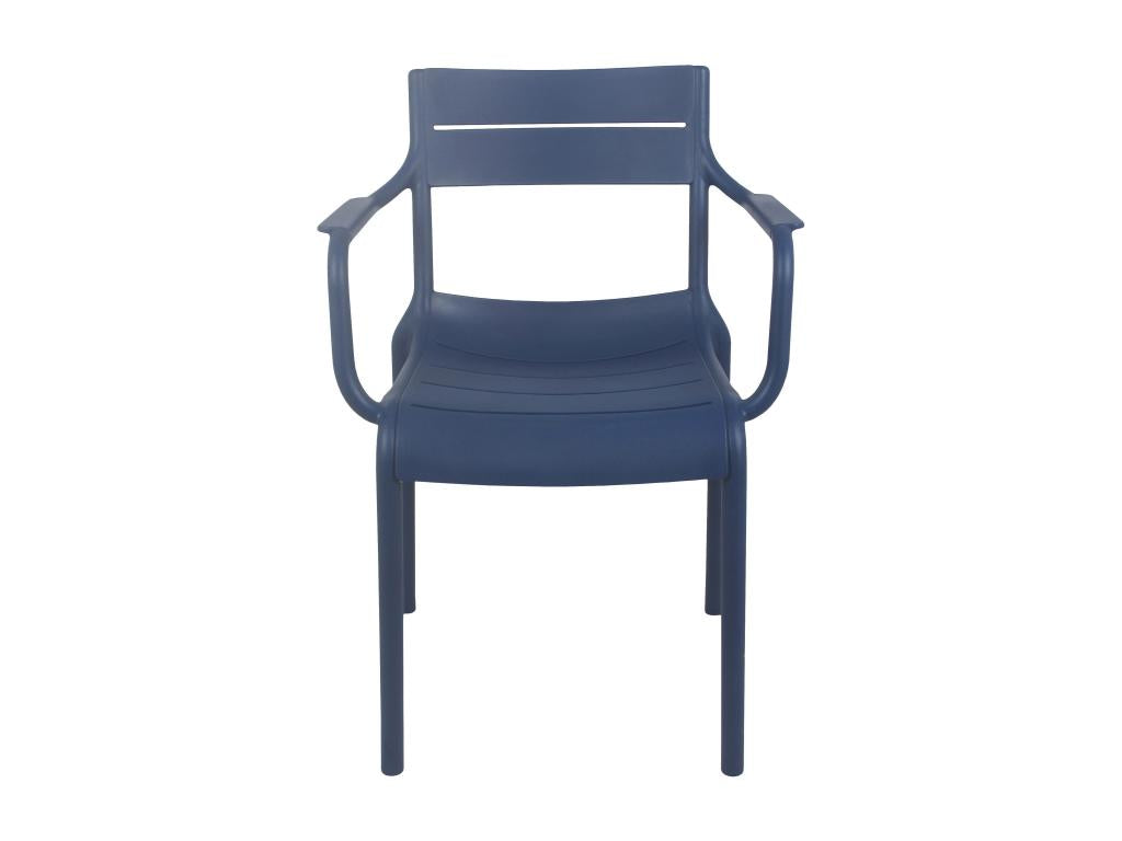 Fauteuil de terrasse en plastique bleu Calmetop 45291UAQG