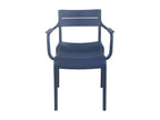 Fauteuil de terrasse en plastique bleu Calmetop 45291UAQG