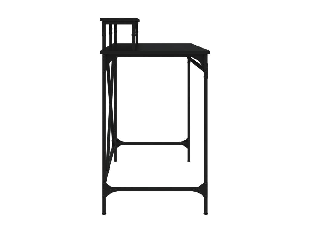 Bureau noir 100x50x90 cm bois d'ingénierie et fer 48709AVOW