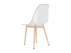 Chaises assises transparentes et bois clair Calmetop - Lot de 2 20575LFTL