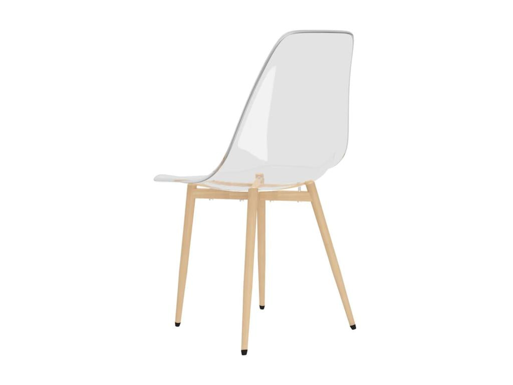 Chaises assises transparentes et bois clair Calmetop - Lot de 2 20575LFTL