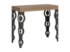 Console extensible 90x40/300 cm Karamay Premium Chêne Nature cadre Anthracite 84386XZPF