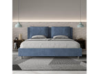 Lit coffre rembourré 180x190 microfibre bleu Calmetop 37770DWMJ