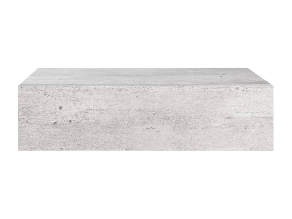Étagères à tiroirs murales 2 pcs Gris béton 40x23.5x10 cm MDF 74268TJFH
