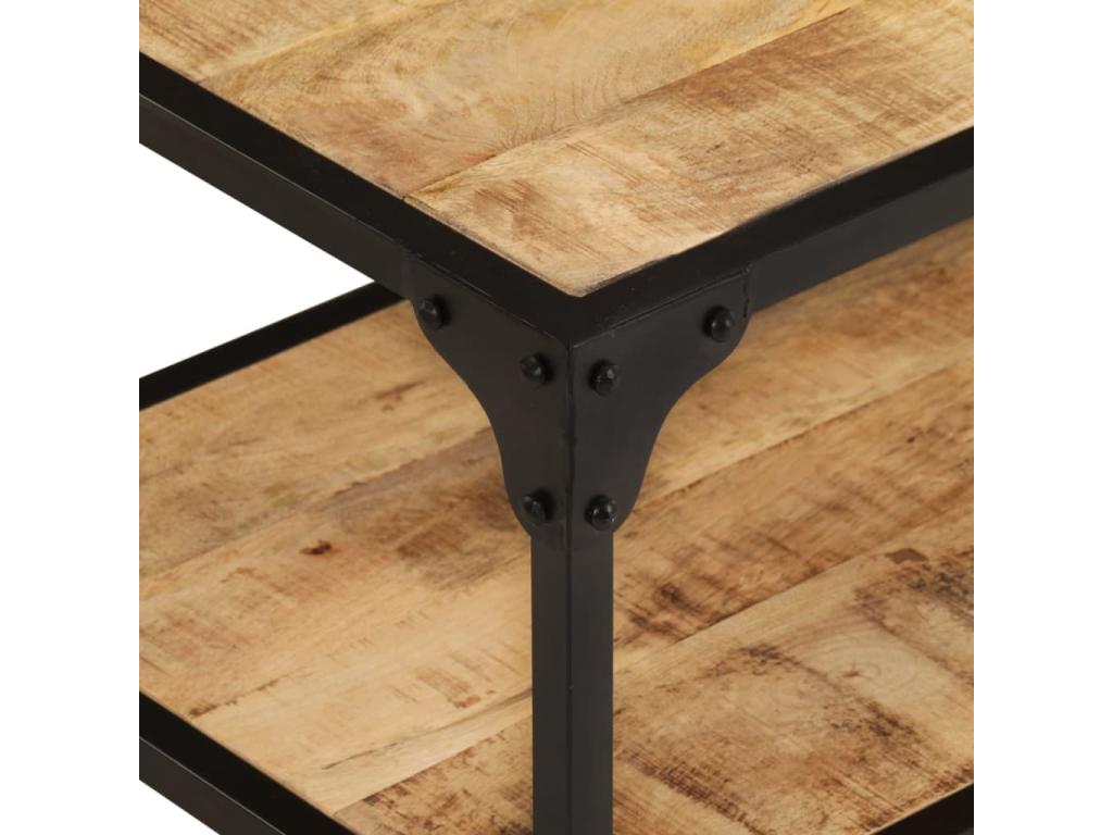 Table basse 90x45x35 cm Bois de manguier massif brut 12579ELXZ