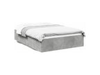 Cadre de lit gris béton 135x190 bois d'ingénierie 04621IPSW