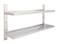 Etagère murale à 2 niveaux Acier inoxydable 150x30 85038XOKF