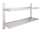 Etagère murale à 2 niveaux Acier inoxydable 150x30 85038XOKF