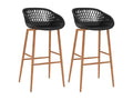 Chaises de bar lot de 2 noir 85819VQPS