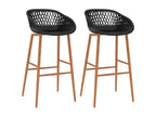 Chaises de bar lot de 2 noir 85819VQPS