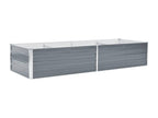 Jardinière lit surélevé plantes grises 240x80x45 cm 02 0001103 87447CJCP