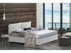 Lit double Calmetop Lit coffre avec revêtement en éco-cuir Made in Italy Ouverture frontale adaptée pour matelas 120x190 cm Blanc 98328NZIQ