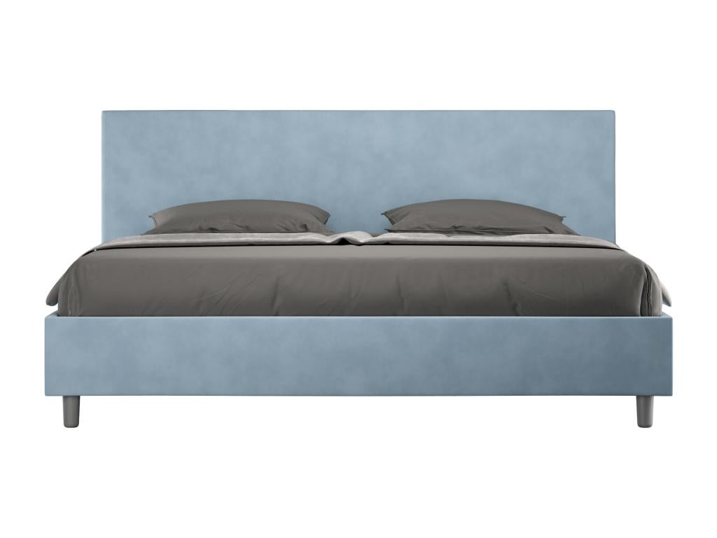 Lit coffre rembourré 180x210 microfibre bleu clair Artvivrestore 20533DIEX