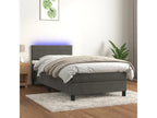 Sommier à Calmetop de lit et matelas et LED Gris foncé 80x200 64585UUTX