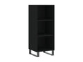 Buffet noir 34,5x32,5x90 cm bois d'ingénierie 76995LGEE