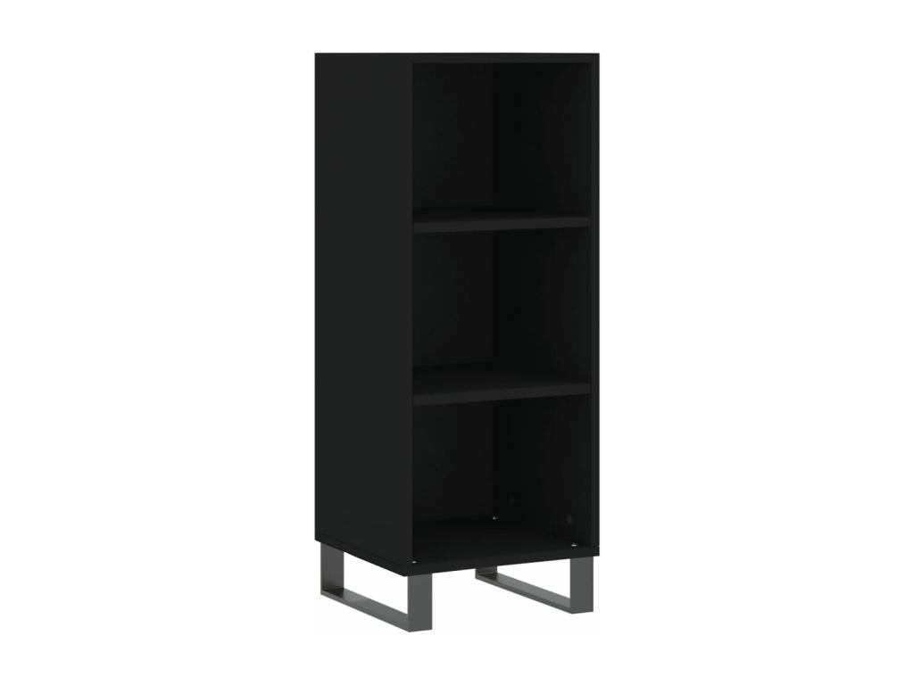 Buffet noir 34,5x32,5x90 cm bois d'ingénierie 76995LGEE