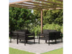 Salon de jardin 8 pcs avec coussins Aluminium Anthracite 87569MUJO