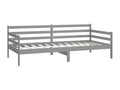 Lit de repos avec matelas 90x200 cm Gris Bois de pin massif 68633VBRO