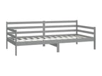 Lit de repos avec matelas 90x200 cm Gris Bois de pin massif 68633VBRO