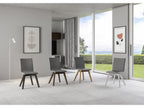 Chaise Nidchicshop pieds noyer coussin gris 11 18763NPVU