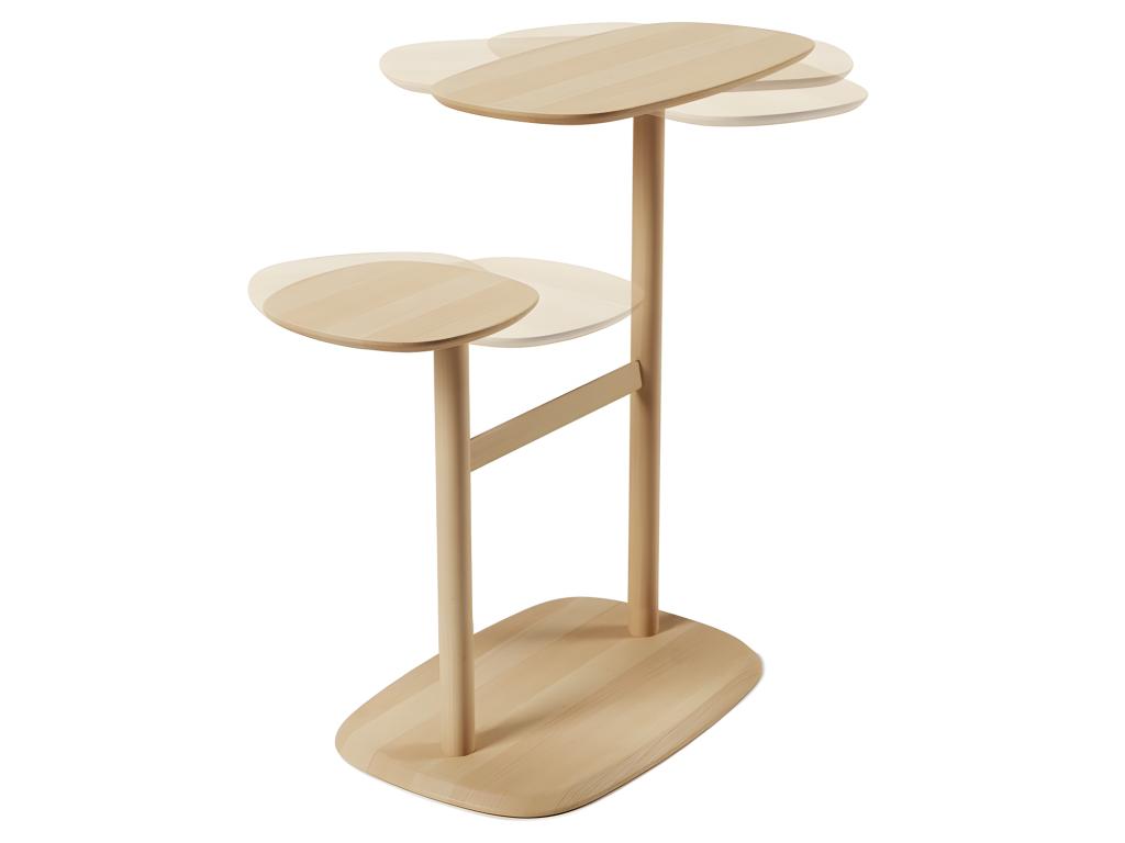 Table d'appoint double plateaux pivotants Artvivrestore Naturel Artvivrestore 04478MJGY