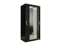 Armoire Artvivrestore 252 Marbre noir - Noir mat 200x100x62cm Portes d'armoire Glissement 00277FUHY