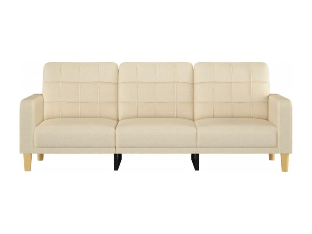 Canapé à 3 places Crème 180 cm Tissu 33395EDES